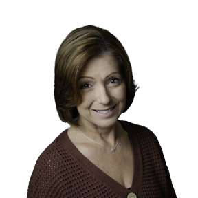 Headshot of woman with brown hair wearing mauve sweater. Friendship Loan Officer, Julie Mathias.